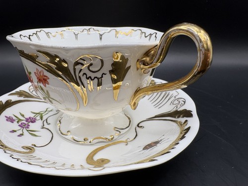 Antique Doulton Burslem Bone China Hand Painted Cup & Saucer - photo 5