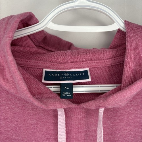 Karen Scott Sport Women’s Pink Drawstring Hoodie Size XL - photo 2