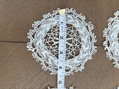 VINTAGE Set of 6 HANDMADE DOILIES Extra Small Size, See Pics - photo 5