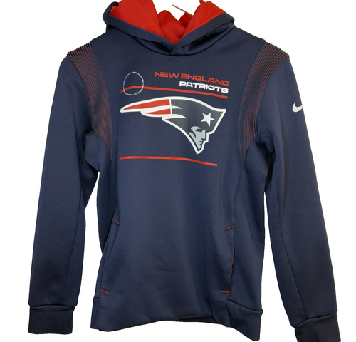 Youth Nike Navy New England Patriots Performance Hoodie 10-12