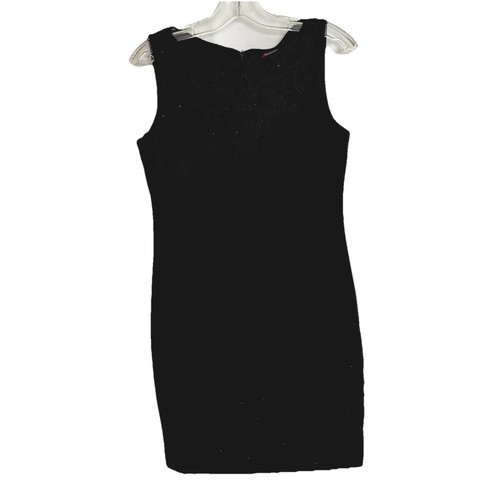 Vince Camuto Women’s Black Dress Black Lace & Sequin Size 6 - photo 2