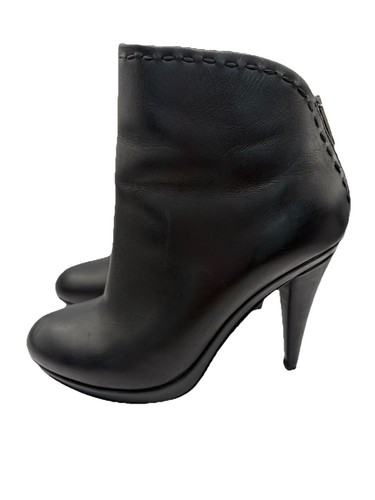True Religion Beatriz Genuine Leather Black Ankle Bootie 4” Heel - photo 2