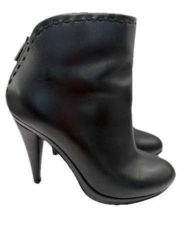 True Religion Beatriz Genuine Leather Black Ankle Bootie 4” Heel - photo 3