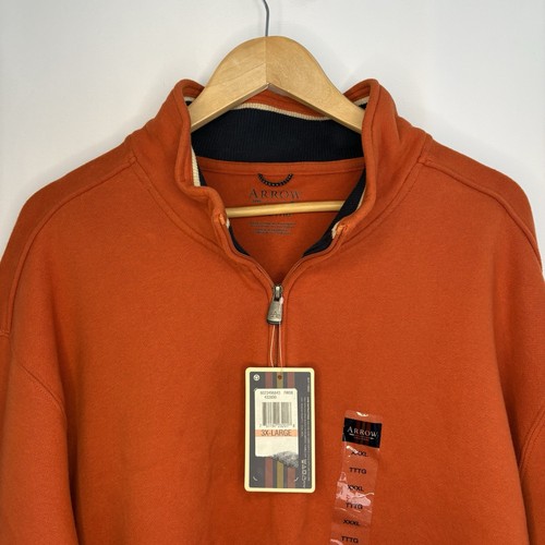 NWD Men’s Arrow Burnt Orange 1/4 Zip Knit Pullover 3XL - photo 2