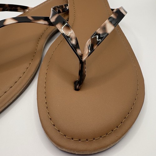 J CREW Women’s Easy Summer Flip Flop Flat Sandal Tortoise Size 1 - photo 3