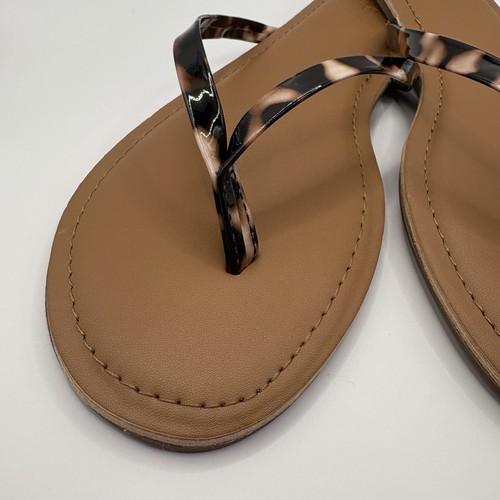 J CREW Women’s Easy Summer Flip Flop Flat Sandal Tortoise Size 1 - photo 4