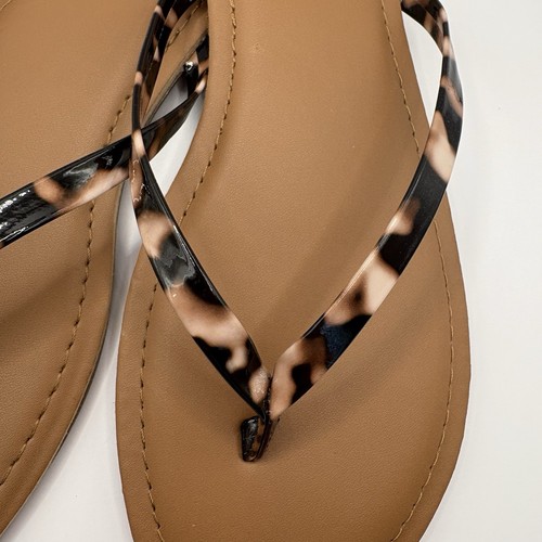 J CREW Women’s Easy Summer Flip Flop Flat Sandal Tortoise Size 1 - photo 5