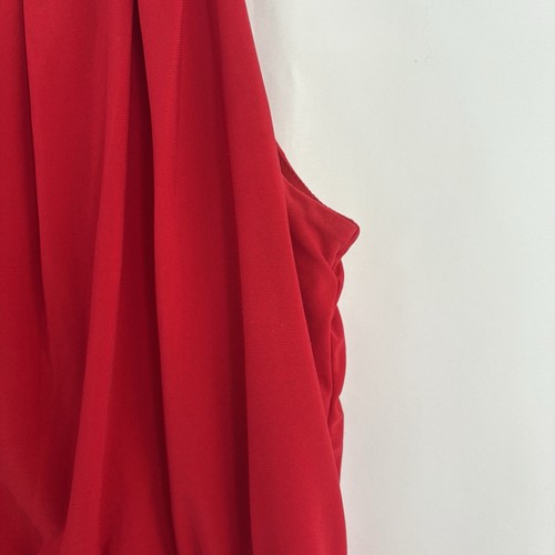 EMMA & MICHELLE Red Pant Jumpsuit Pleated Top Drawstring Waist M - photo 5