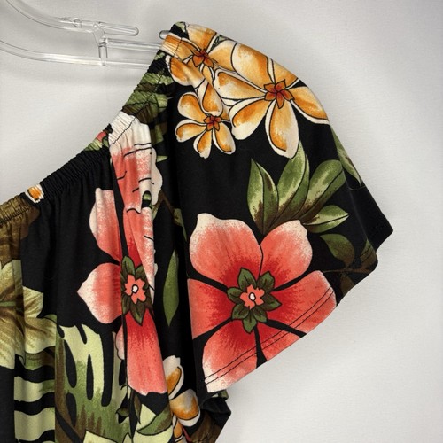 Vintage Eclipse Women’s Tropical Print Scoop Neck Top Size S - photo 3