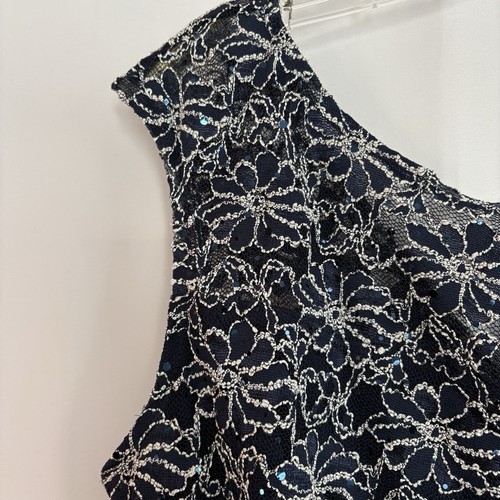 Roz & Ali Women’s Navy Blue Floral Lace Sequin Dress Size 16 - photo 3