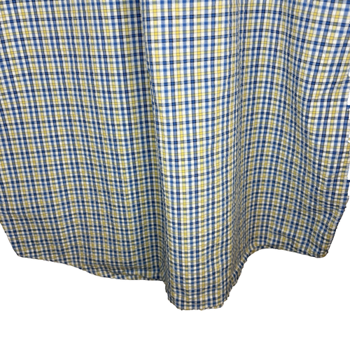 LL Bean Men's Blue Yellow Check Plaid Chambray Shirt Size Sm - photo 5