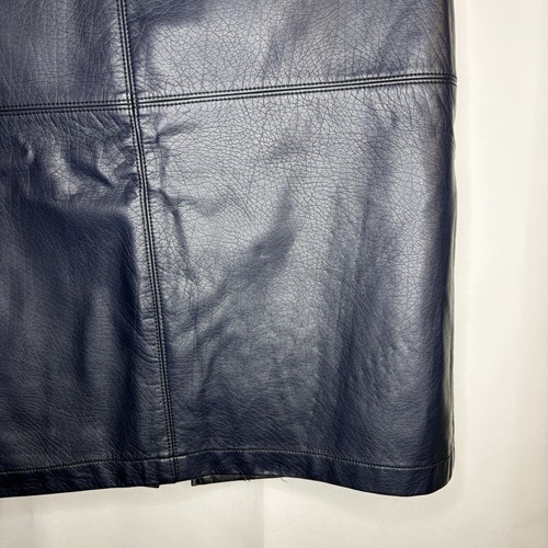Tribal Women’s Faux Leather Navy Pencil Skirt Size 10 - photo 5