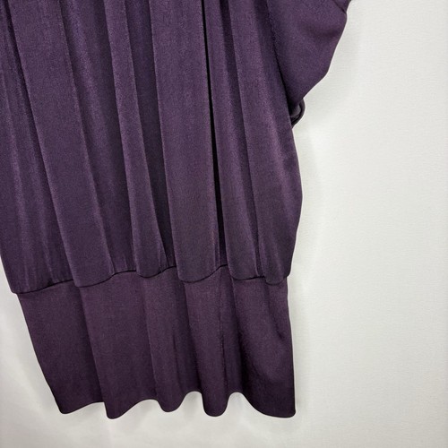 VINTAGE TATTOO Y2K EGGPLANT PURPLE SATIN TUNIC BLOUSE MEDIUM - photo 5