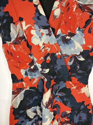 JUST TAYLOR Maxi Wrap Dress, Red Blue Floral, Size 6 - photo 5