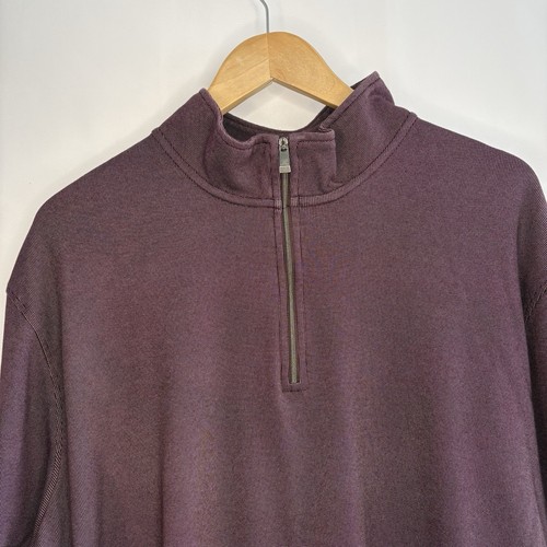 Calvin Klein Men’s 1/4 Zip Pullover Plum Color Size XXL - photo 2