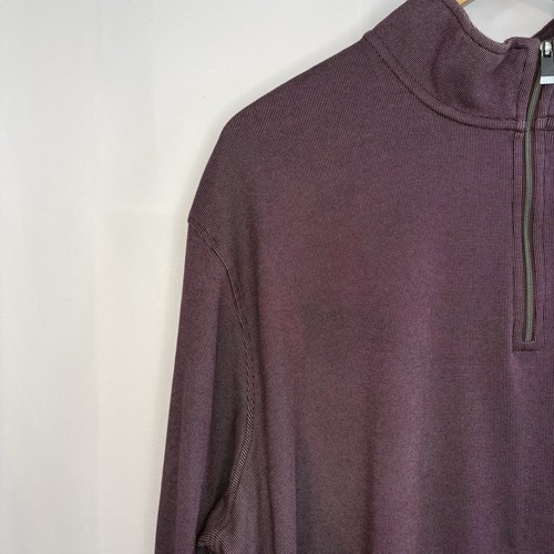 Calvin Klein Men’s 1/4 Zip Pullover Plum Color Size XXL - photo 4