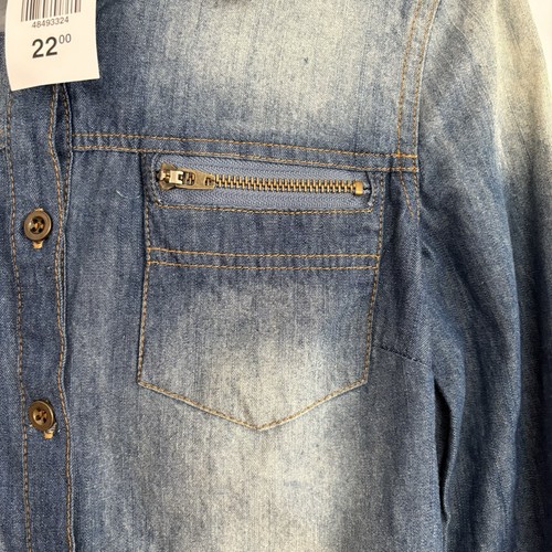 NWT SEDUCTIONS Women’s Denim Button Shirt Petite Small - photo 5