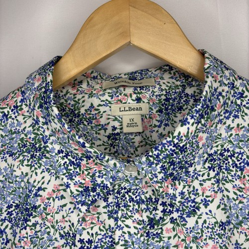 Vintage LL Bean Women's Floral Shirt Plus Size 1X - photo 2