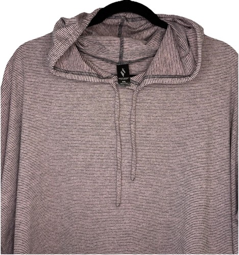SKECHERS Women's Striped Lightweight Hoodie Pink & Grey XXL - photo 2
