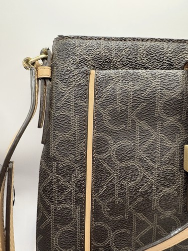 Calvin Klein Cross Body Brown & Beige Monogram Purse - photo 2