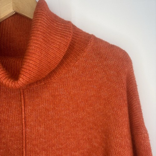 Rachel Zoe Women’s Sweater Dark Orange Cowl Neck Size XL - photo 4