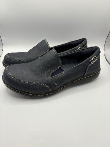 Cushionaire Dash Navy Blue Leather Slip On Loafers Size 7.5 - photo 2
