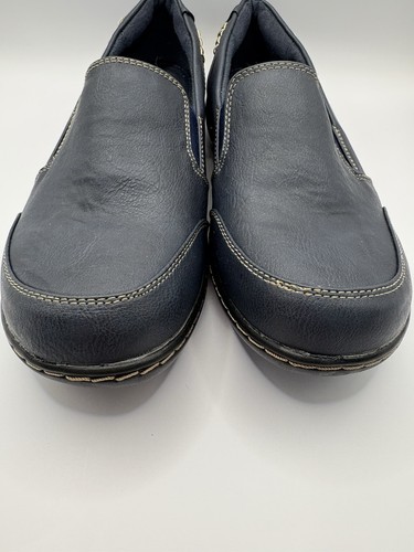 Cushionaire Dash Navy Blue Leather Slip On Loafers Size 7.5 - photo 5