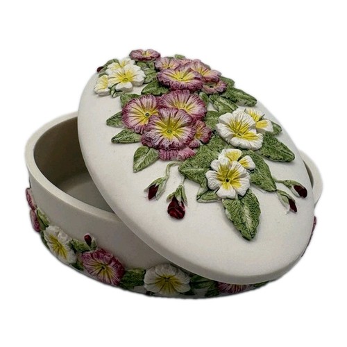 VINTAGE WILLOW HALL “April” Primrose Floral Porcelain Trinket Bo - photo 3