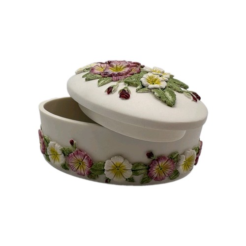 VINTAGE WILLOW HALL “April” Primrose Floral Porcelain Trinket Bo - photo 4