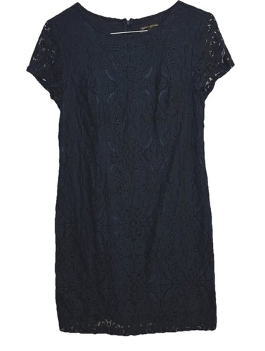 BANANA REPUBLIC Women’s Navy Lace Bodycon Lined Dress Size 8