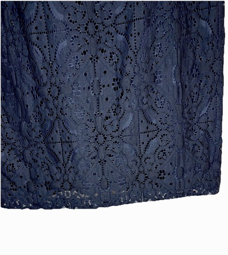 BANANA REPUBLIC Women’s Navy Lace Bodycon Lined Dress Size 8 - photo 5