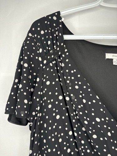 NWT DRESSBARN Women’s Midi Black & White Polka Dot Dress 16W - photo 4