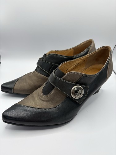 FIDJI Walk This Way Genuine Leather Heel Loafer Pumps 6.5 - photo 2
