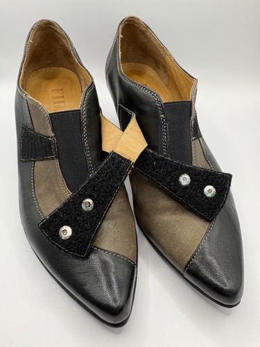 FIDJI Walk This Way Genuine Leather Heel Loafer Pumps 6.5 - photo 4