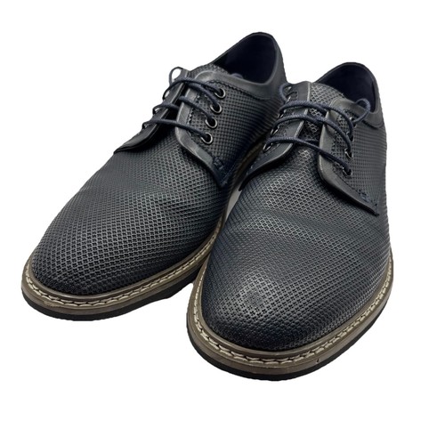 Men's Zanzara Hartung Navy Blue Leather Oxford Shoes Size 8.5 - photo 2