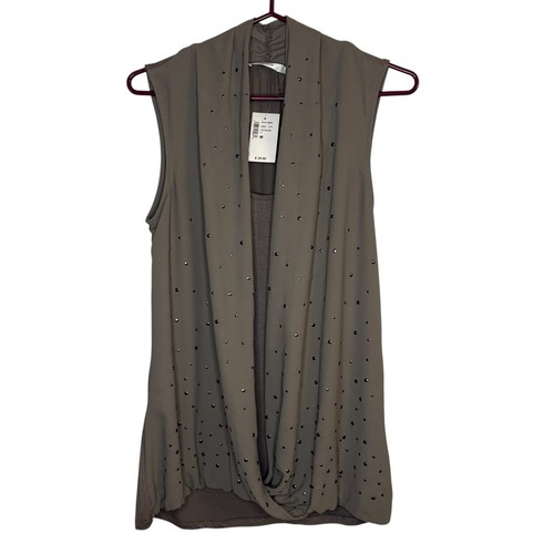 NWT VINTAGE RICKI’S Y2K SLEEVELESS STUDDED PULLOVER BLOUSE