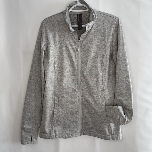 Mondetta Women’s Athletic Grey Jacket Stretchy With Pockets
