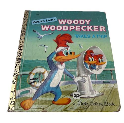Woody Woodpecker Takes a Trip Walter Lantz Little Golden Book 19