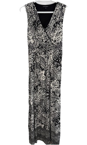 Mario Serrani Women’s Summer Maxi Dress Black & White Print Size - photo 2