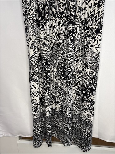 Mario Serrani Women’s Summer Maxi Dress Black & White Print Size - photo 4