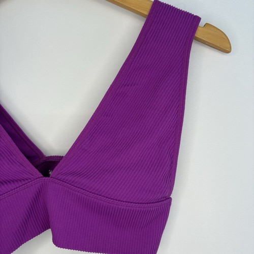 Women’s Ribbed Athletic Crop Tops: Pink (M) and Purple (S) - photo 4