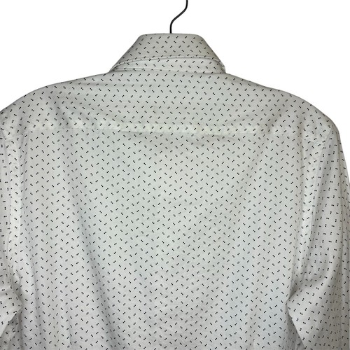 RW&CO Men’s Slim Fit White & Navy Dress Shirt Size S - photo 4