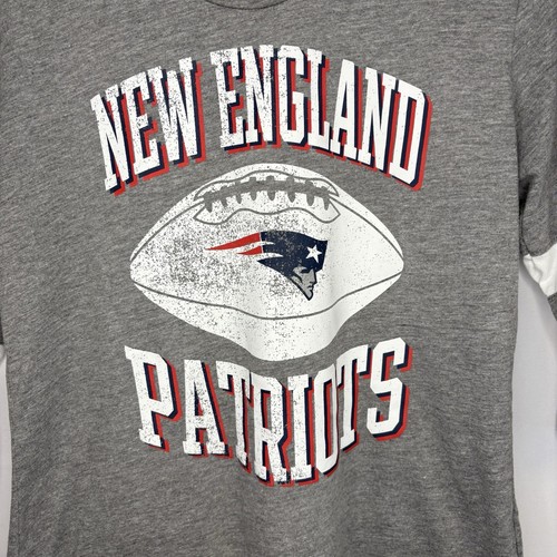 Women's New England Patriots Grey Cotton Shirt 3/4 Sleeve Medium - photo 3
