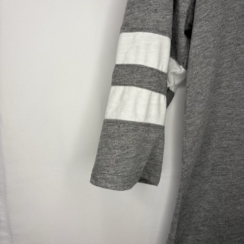 Women's New England Patriots Grey Cotton Shirt 3/4 Sleeve Medium - photo 5
