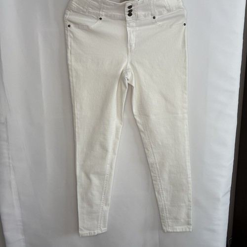 LiquidX Women’s White Stretch Denim Skinny Jeans Size 10