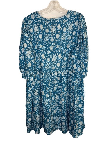 BulliBucci Plus Size 2XL Women’s Sundress Light Blue & White Flo - photo 2