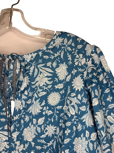 BulliBucci Plus Size 2XL Women’s Sundress Light Blue & White Flo - photo 5