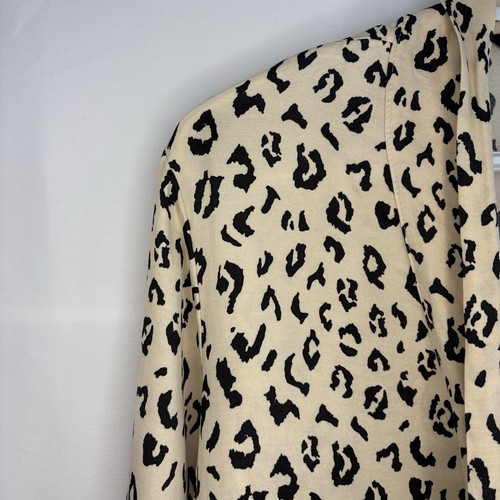 Zara Women’s Leopard Print Button And Tie Front Satin Blouse XS - photo 3