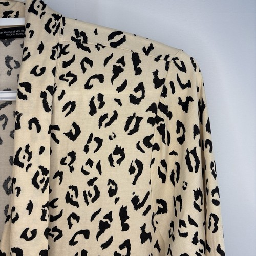 Zara Women’s Leopard Print Button And Tie Front Satin Blouse XS - photo 4