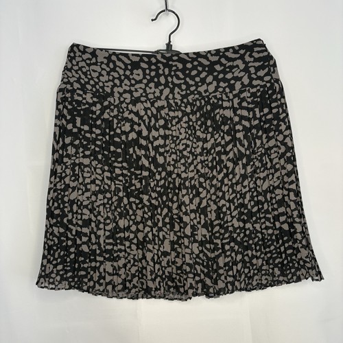 Ann Taylor Loft Micro-Pleated Mini Skirt Size 2 Animal Print